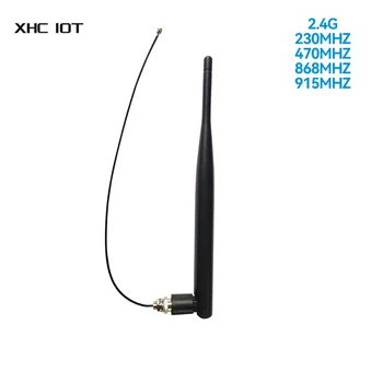 2 KOMADA Fleksibilni Gumeni Tap Antena IPEX-1 XHCIOT 230/470/868/915 Mhz 3dBi Širok Raspon Frekvencija Mali Sklopivi Antena s КСВН 90 °