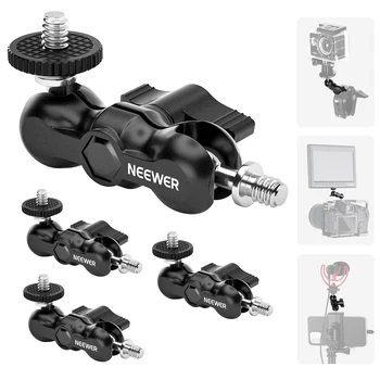 NEEWER Universal Magic Arm dual loptu glavom, kompatibilan sa kamerom SmallRig Camera Cage (4 pakiranja, ST21)