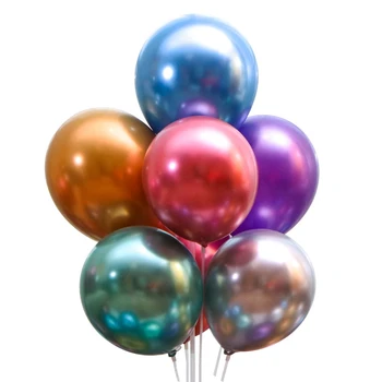 100pc 10-inčni latex baloni metalik boje, debeli kromirani гелиевые zrak sjajne metalne biserne kugle Globos za dekor zurke