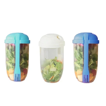 3 kom. shaker za salatu, kontejner za svježe salate s tanjura i držač za punjenje salata