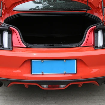 MOPAI Aluminijski Auto-Unutrašnjost Stražnji Prtljažnik Kutija Dekor Trokutasti Završiti Šljokicama Naljepnice Za Ford Mustang 2015 Up Stil Vozila