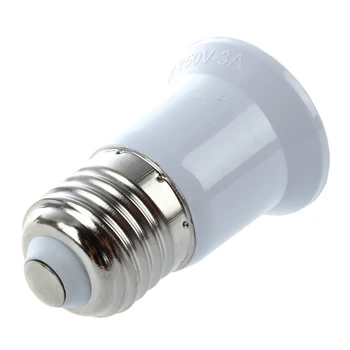 2X E27-E27 držač žarulje srebrno-bijeli produžni adapter
