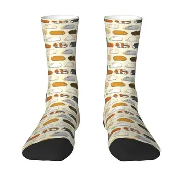 Novost je, gospodo modni prednja čarape s morskom свинкой, unisex, toplo prozračna čarape s 3D ispis životinja za posadu