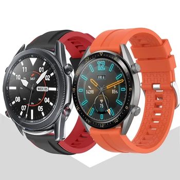 Silikon Remen za sat Samsung Galaxy Watch 3 41 mm 45 mm/42 mm 46 mm/Gear S3 Frontier Sports 20/22 mm Remen Za narukvicu Huawei GT 2