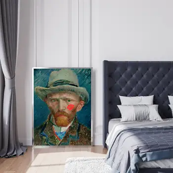 Vincent Van Gogh Poljubac Zid umjetnost Platnu Poster Ispis Zabavno Винтажное izmenjeno umjetnost Home dekor Slika za dnevni boravak