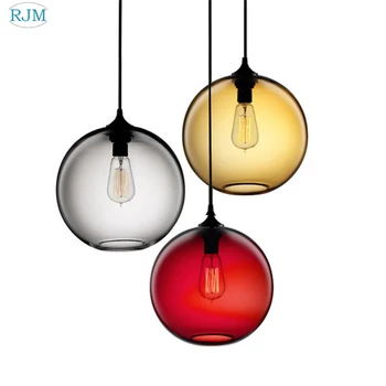 Moderni kreativni vješanje lampe od stakla u boji, jednostavne viseće svjetiljke led za dnevni boravak, restoran, bar, kafić, rasvjeta, dekor
