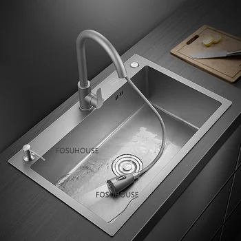 Kuhinjski aparat za sudoper od nehrđajućeg čelika 304, pištolj za kuhinjski sudoper za sladokusce, sivo утолщенное priručnik za sredstvo za pranje posuđa za sudopera
